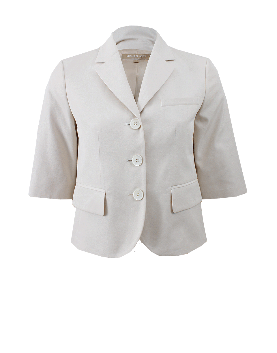 MICHAEL KORS-Cropped Canvas Jacket-MUSLIN