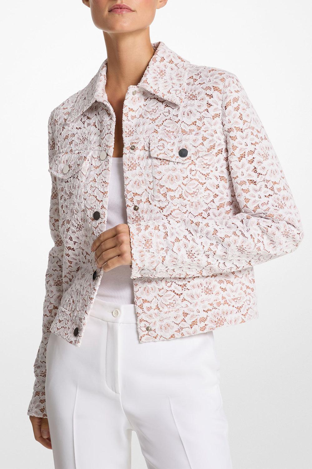 Floral Jean Jacket-OPTIC WH-XS-CLOTHINGJACKETCASUAL-MICHAEL KORS COLLECTION