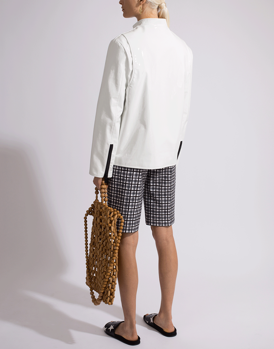 MICHAEL KORS-Zippered Leather Surf Jacket-