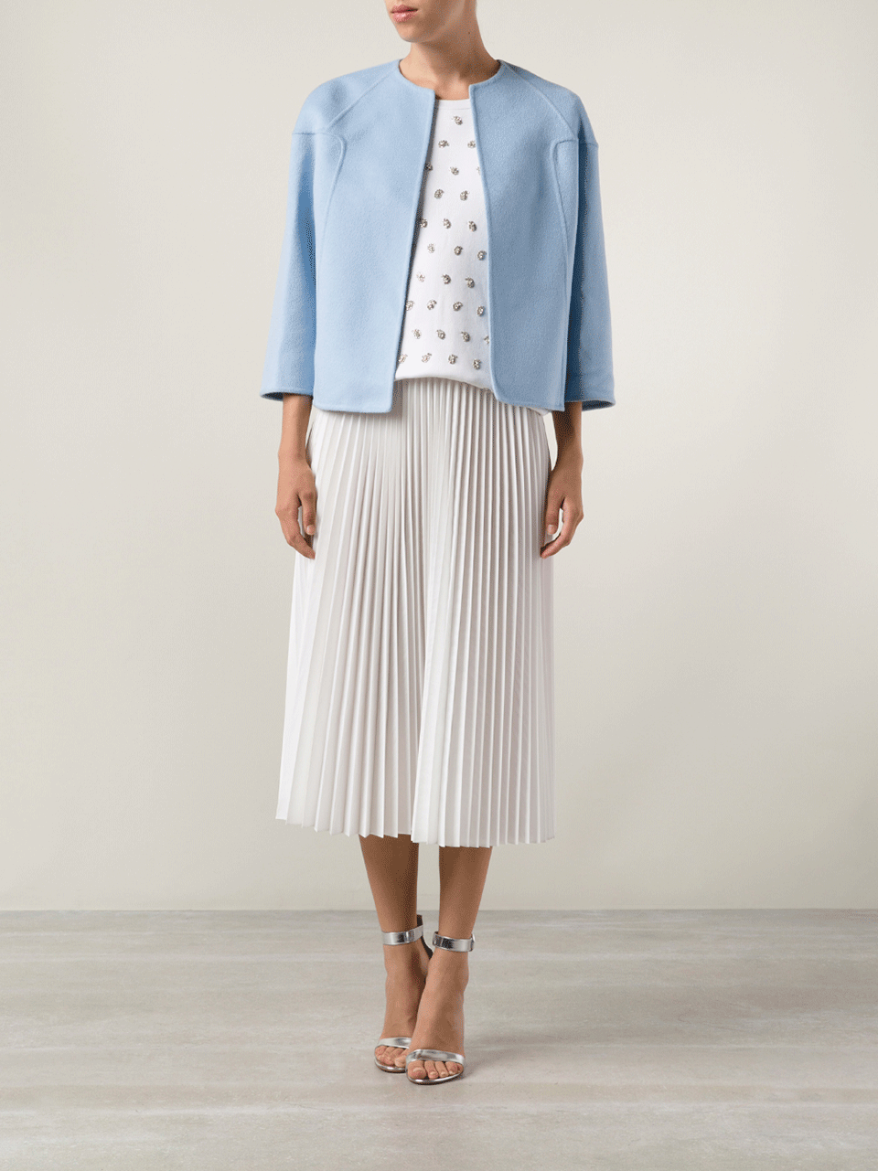 MICHAEL KORS-Cashgora Crewneck Jacket-