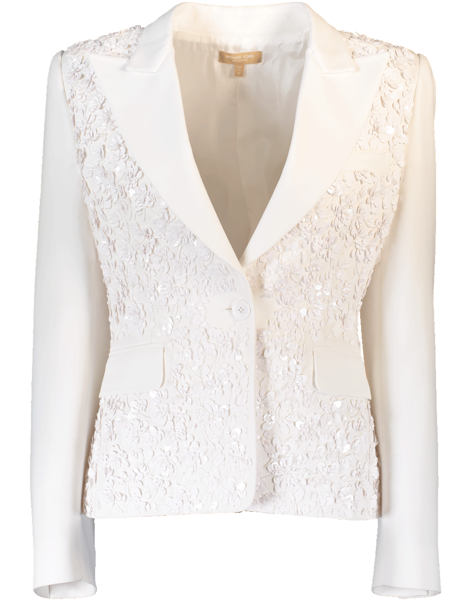 MICHAEL KORS-Embroidered Crepe Jacket-