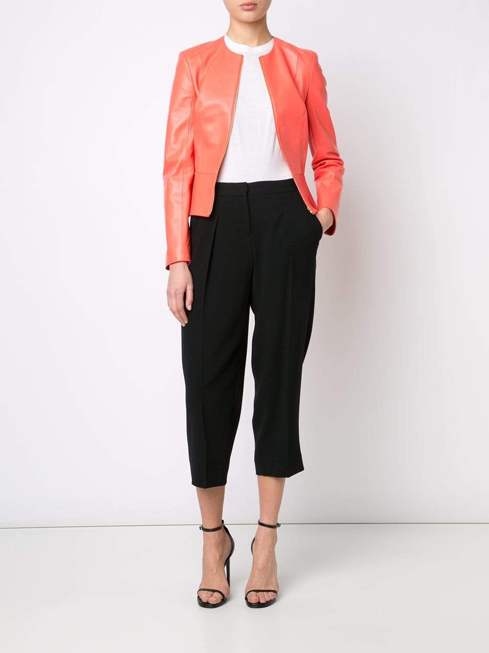MICHAEL KORS-Leather Jacket-