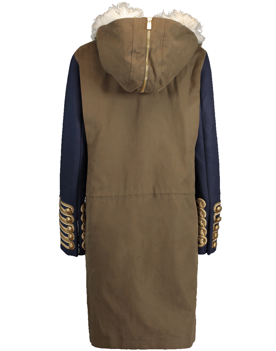 MICHAEL KORS-Embroidered Military Anorak-SPRUCE
