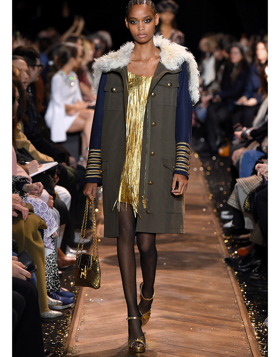 MICHAEL KORS-Embroidered Military Anorak-SPRUCE