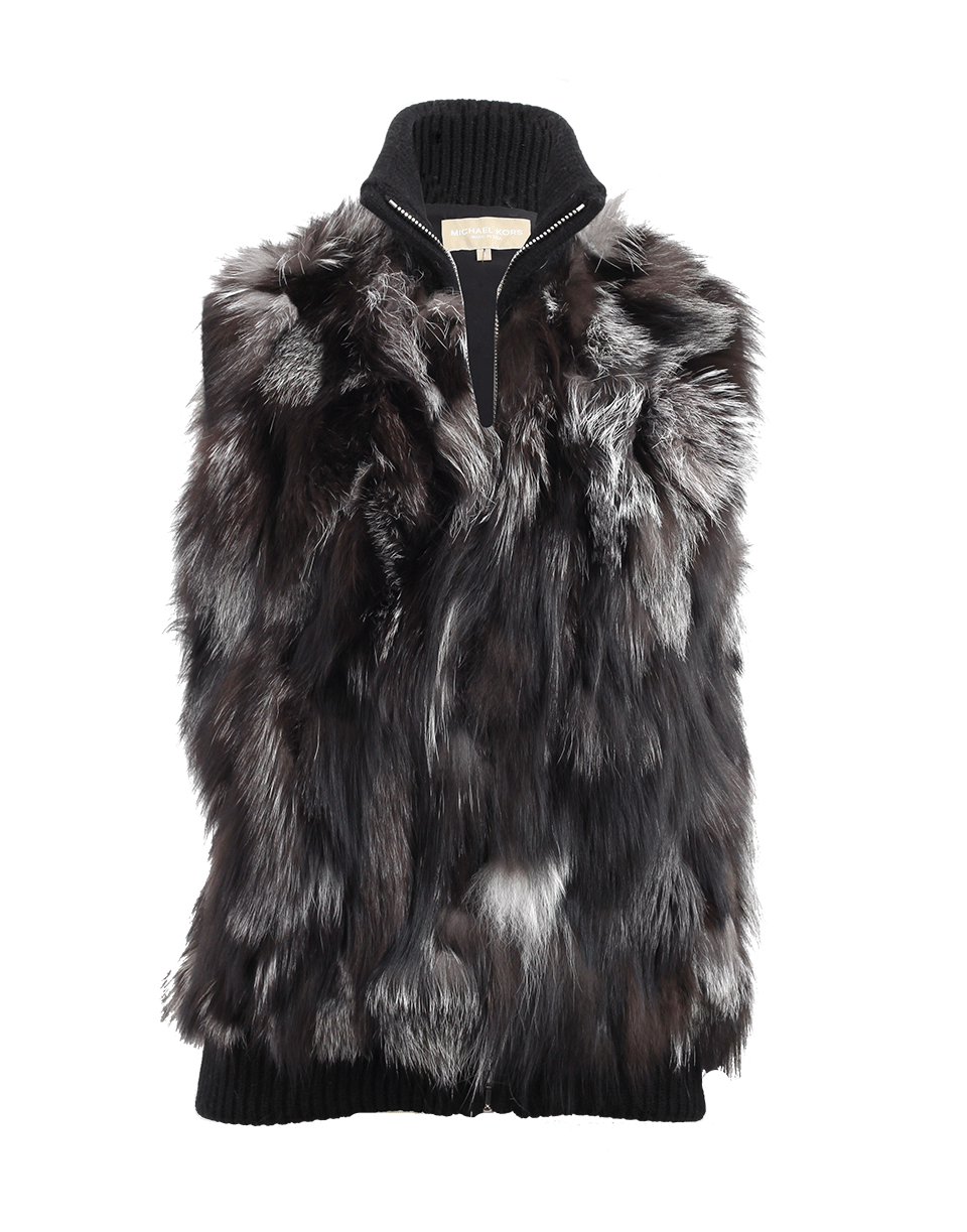 MICHAEL KORS-Fur Sweater Vest-