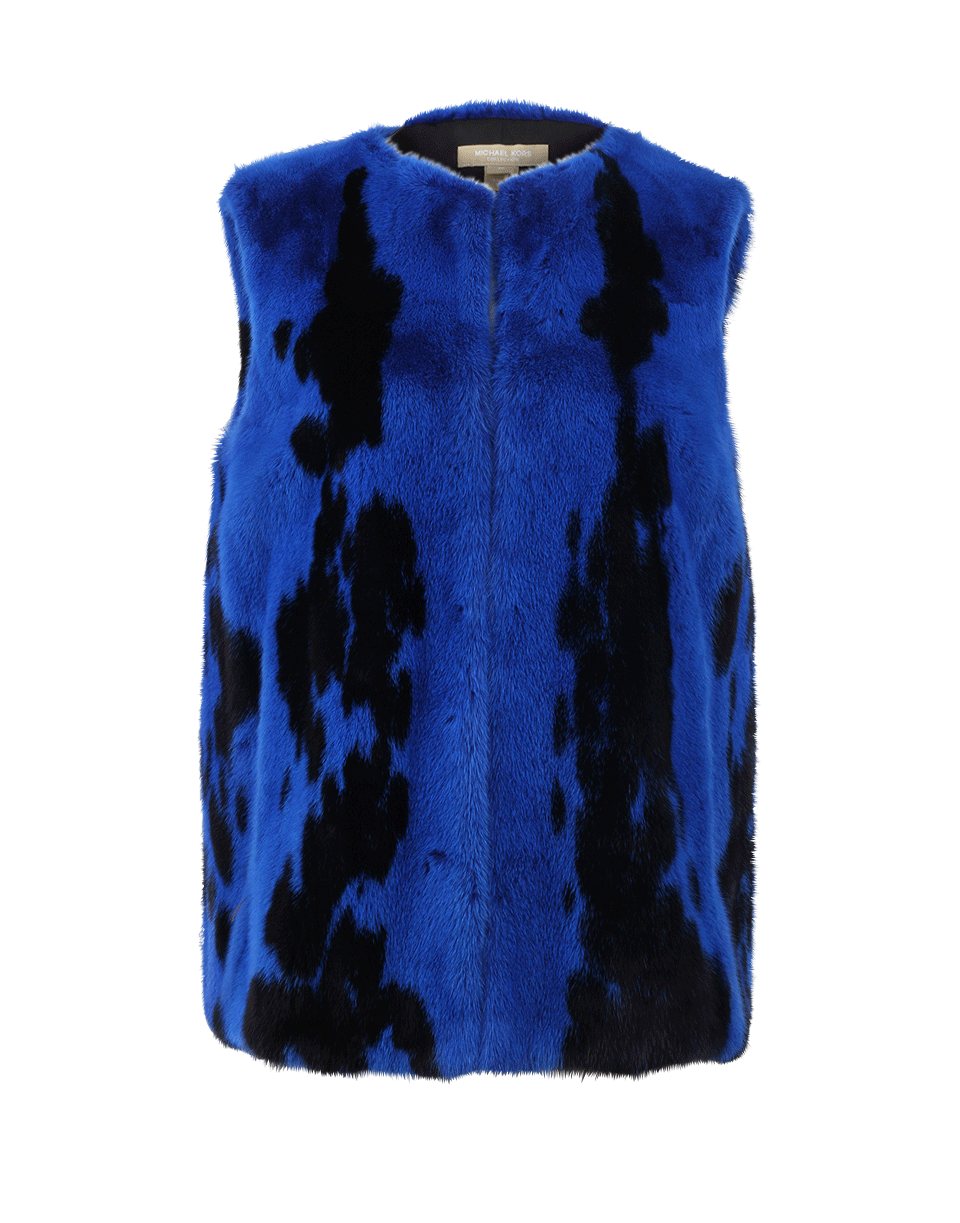 MICHAEL KORS-Mink Vest-COBALT
