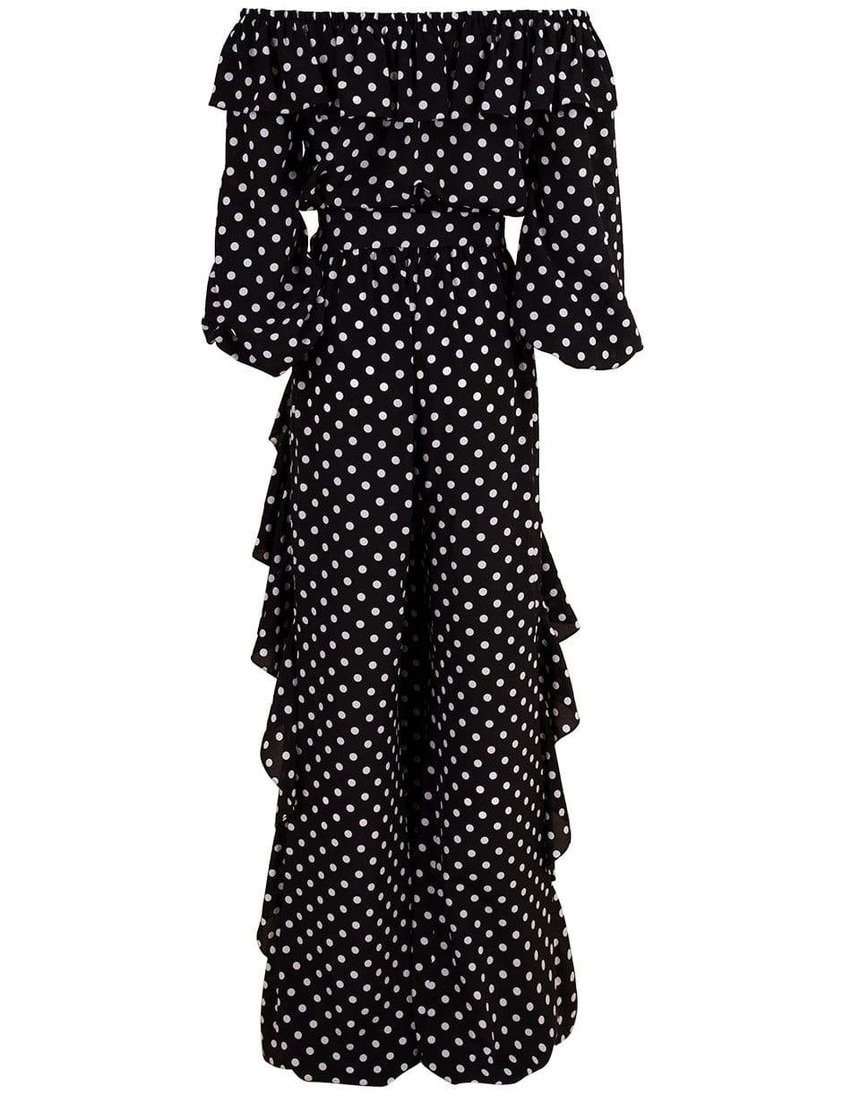 MICHAEL KORS-Off Shoulder Polka Dot Jumpsuit-