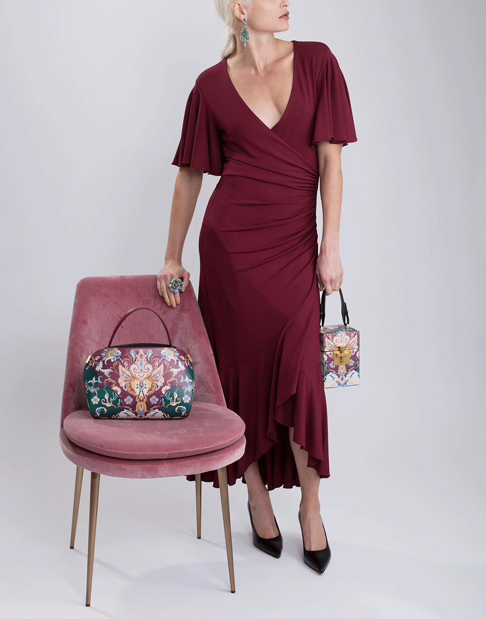 MICHAEL KORS-Ruffle Wrap Dress-