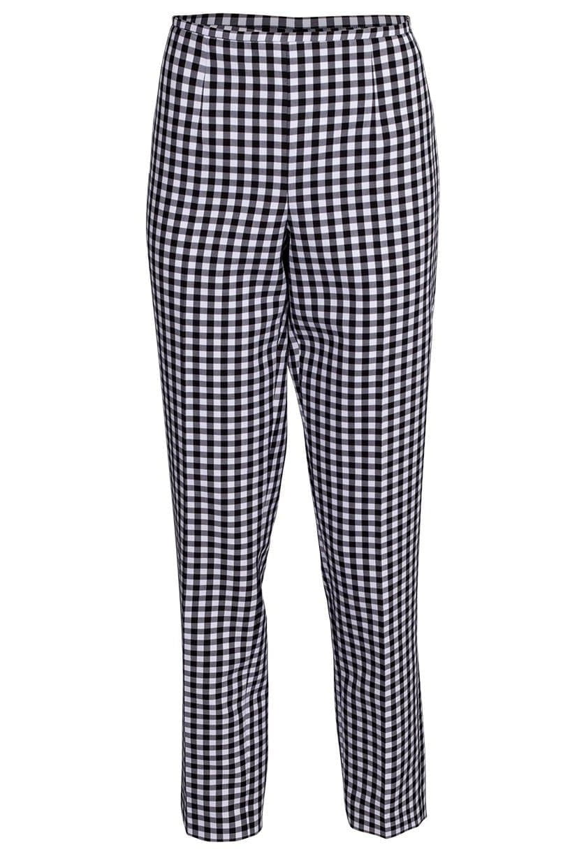 MICHAEL KORS-Gingham Cotton Side Zip Pant-