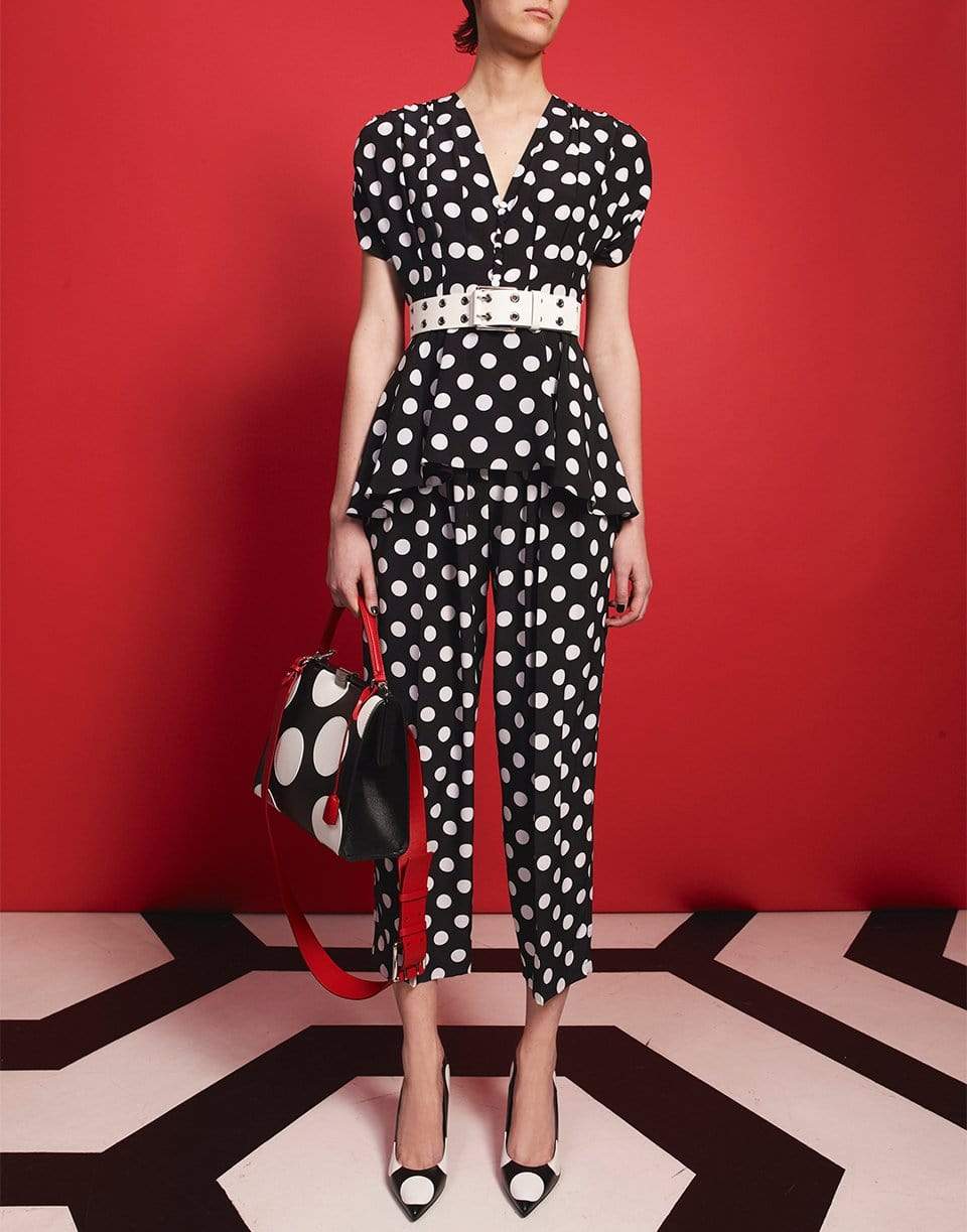 MICHAEL KORS-Polka Dot Pleated Trouser-