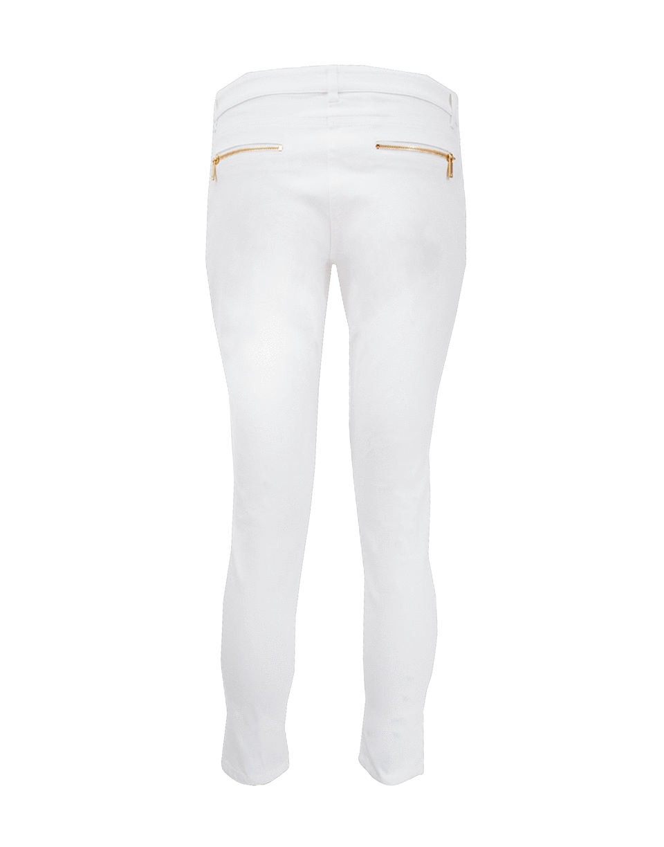 MICHAEL KORS-Skinny Zip Gold Detail Jean-