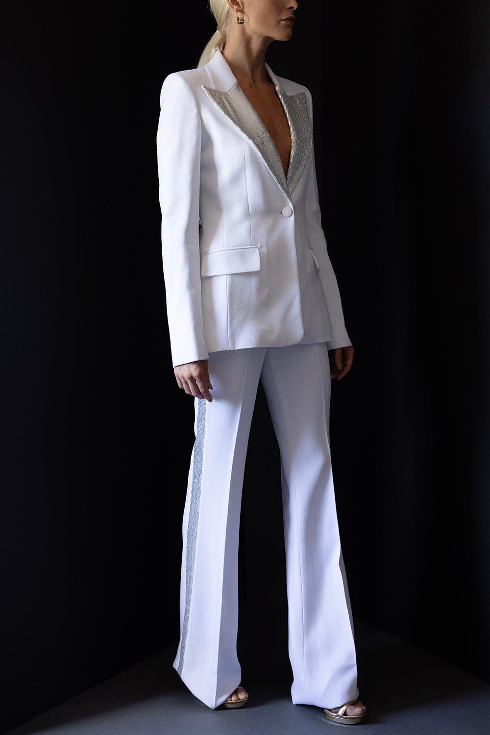 MICHAEL KORS COLLECTION-Embellished Tuxedo Haylee Flare Pant-