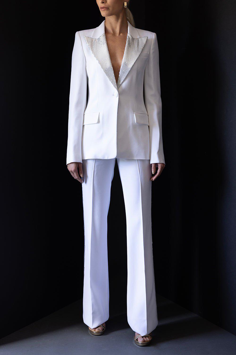 MICHAEL KORS COLLECTION-Embellished Tuxedo Haylee Flare Pant-
