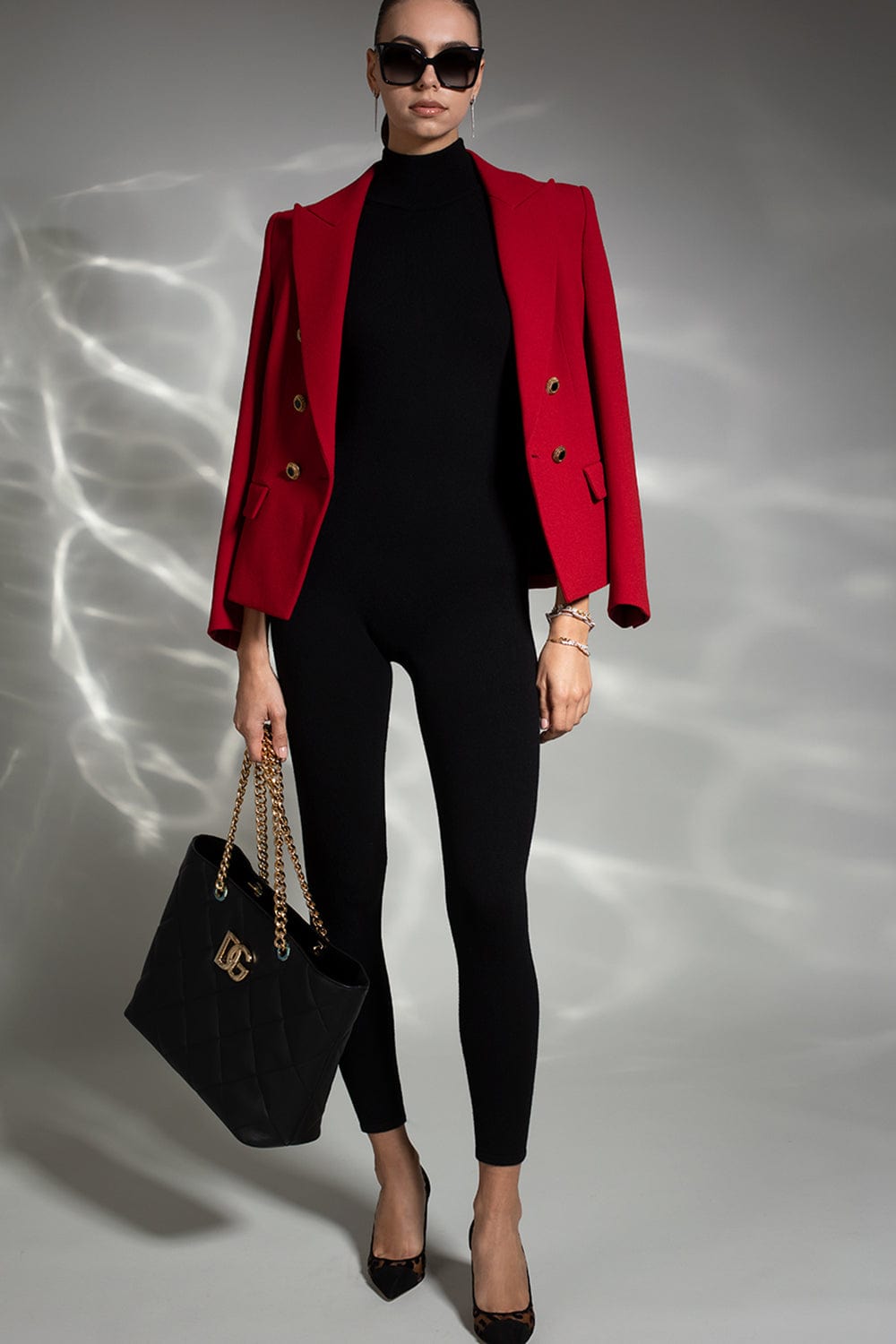 MICHAEL KORS-Turtleneck Catsuit - Black-