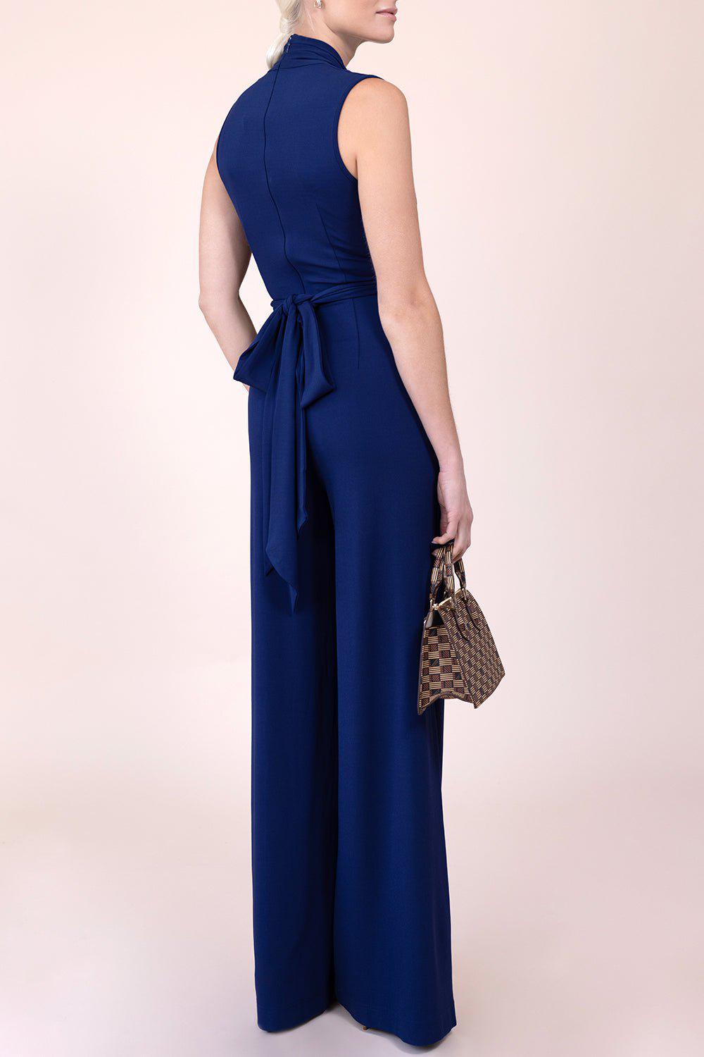 MICHAEL KORS-Tie Waist Palazzo Jumpsuit-