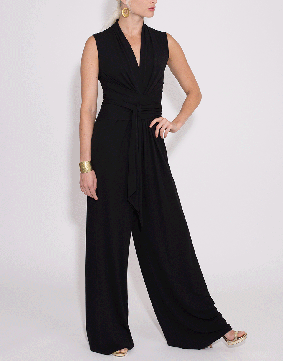 MICHAEL KORS-Wrapped Palazzo Jumpsuit-