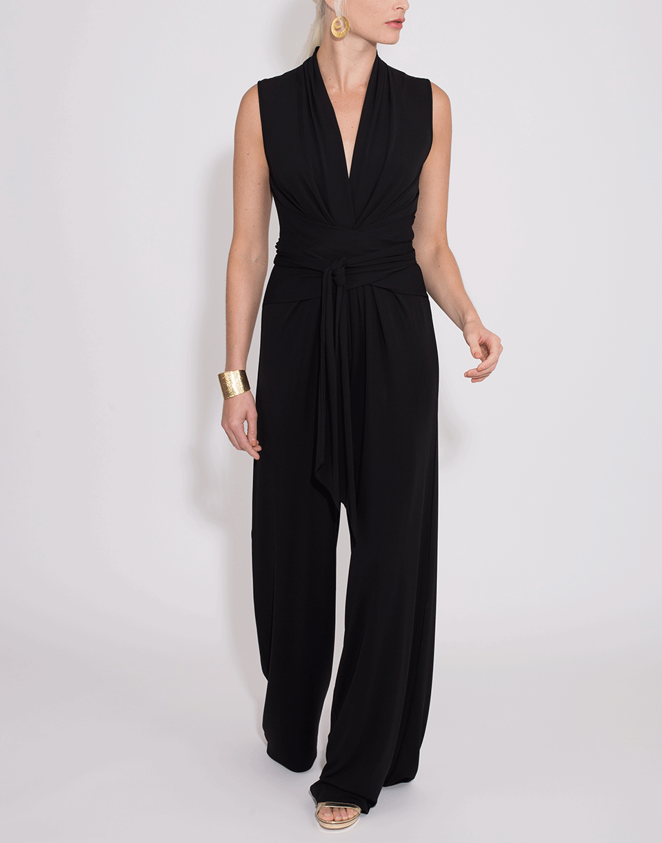 MICHAEL KORS-Wrapped Palazzo Jumpsuit-