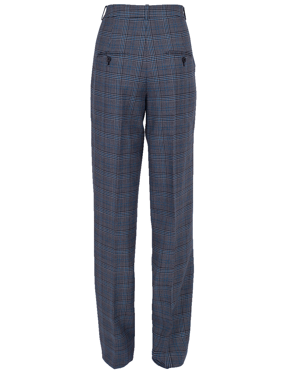 MICHAEL KORS-Glen Plaid Wool Trouser-CORNFLWR