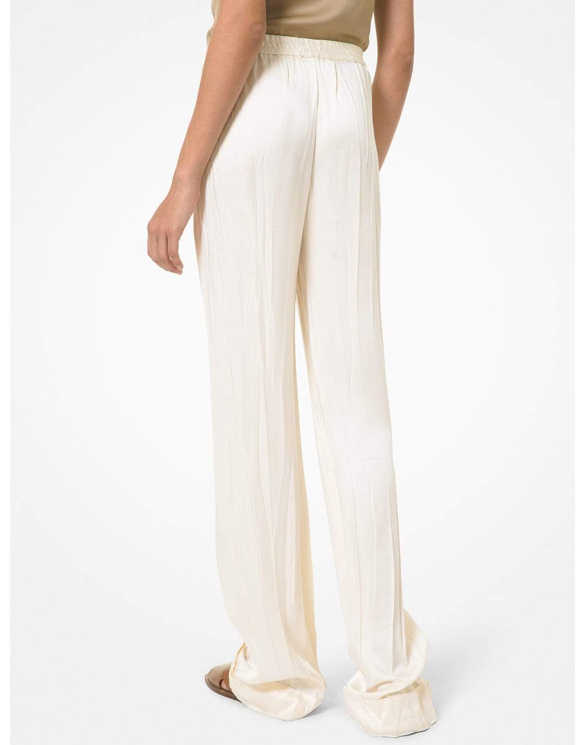 MICHAEL KORS-Crushed Satin Charmeuse Pajama Pants-