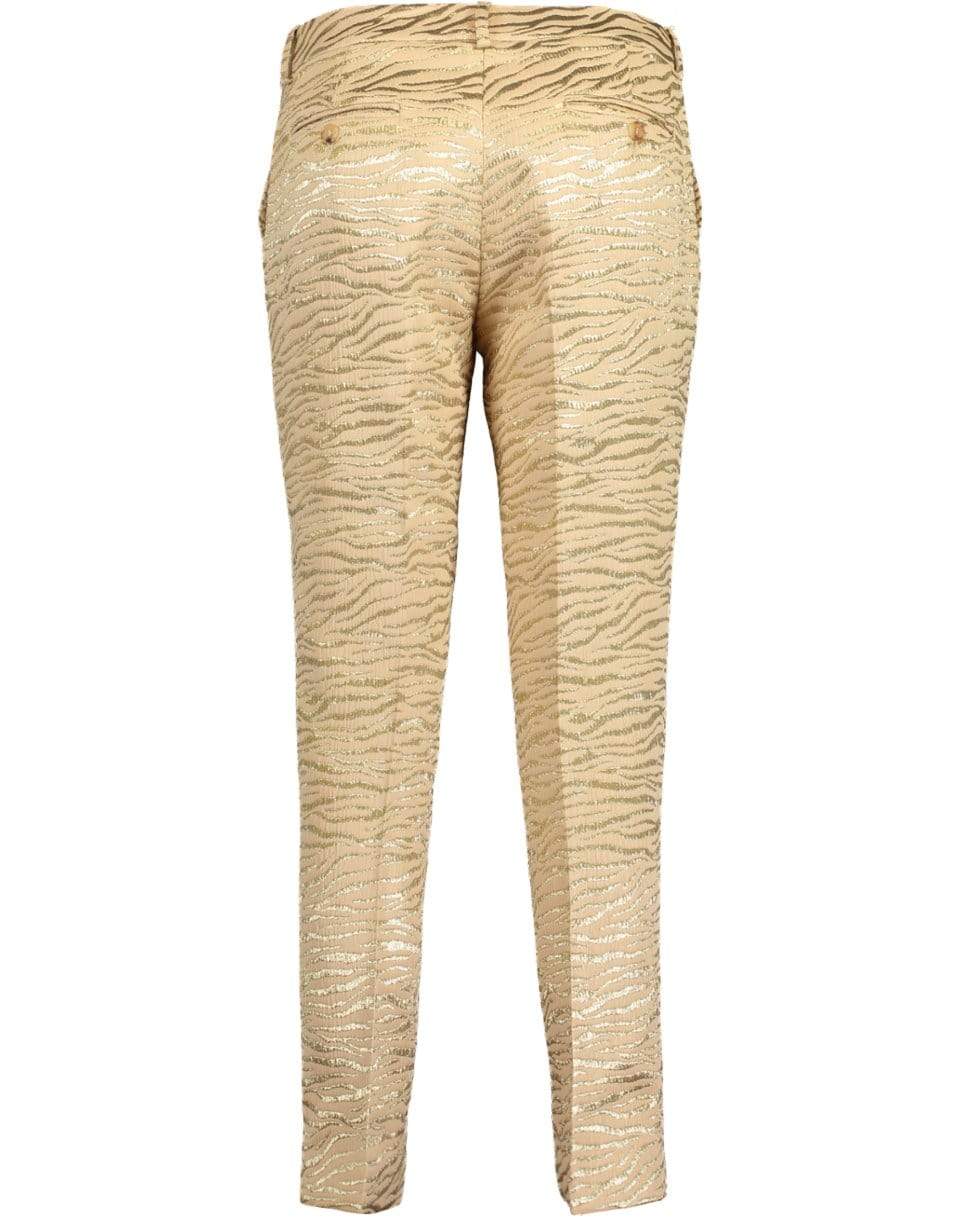 MICHAEL KORS-Zebra Brocade Samantha Pant-GOLD