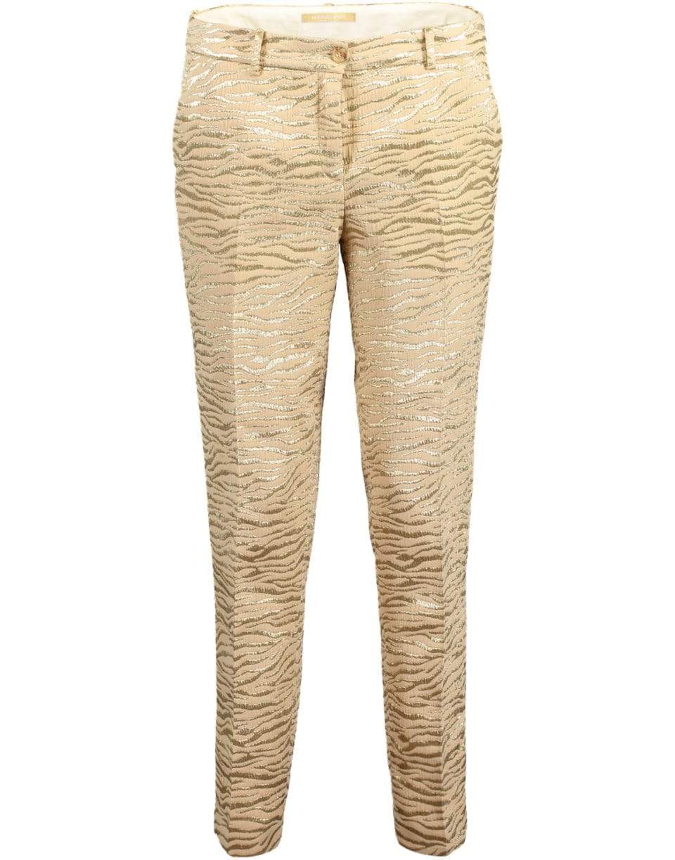MICHAEL KORS-Zebra Brocade Samantha Pant-GOLD