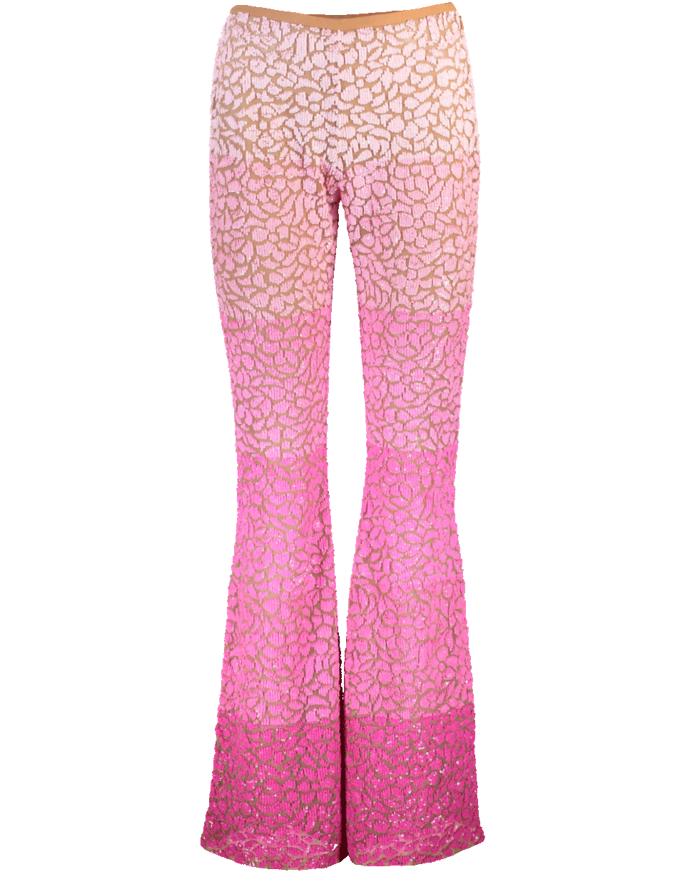 MICHAEL KORS-Ombre Paillette Flare Pant-HIBISCUS
