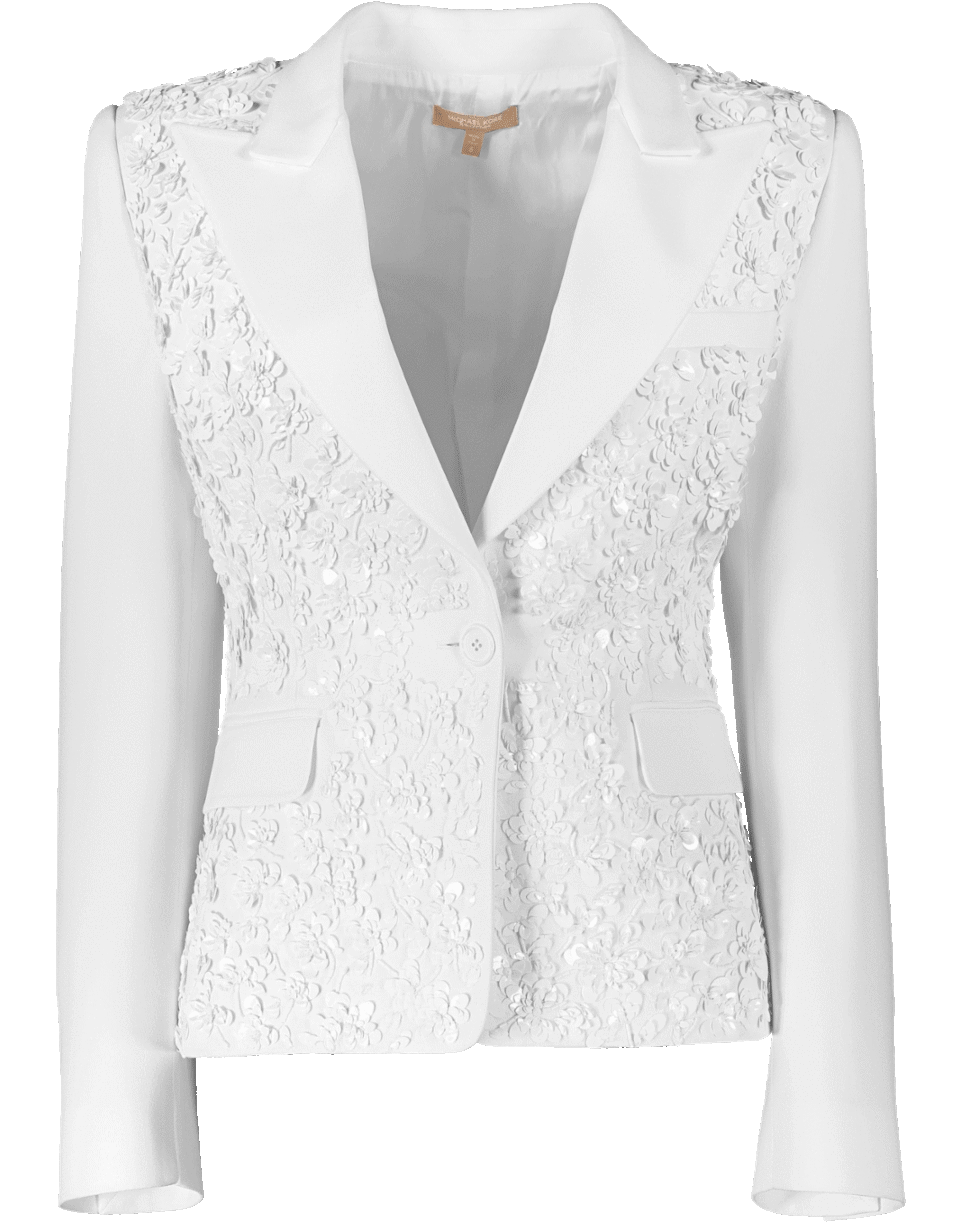 MICHAEL KORS-Floral Applique Jacket With Flare Pant-