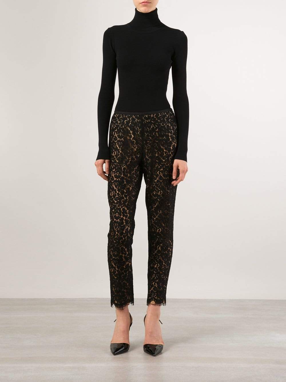 MICHAEL KORS-Floral Lace Skinny Pant-