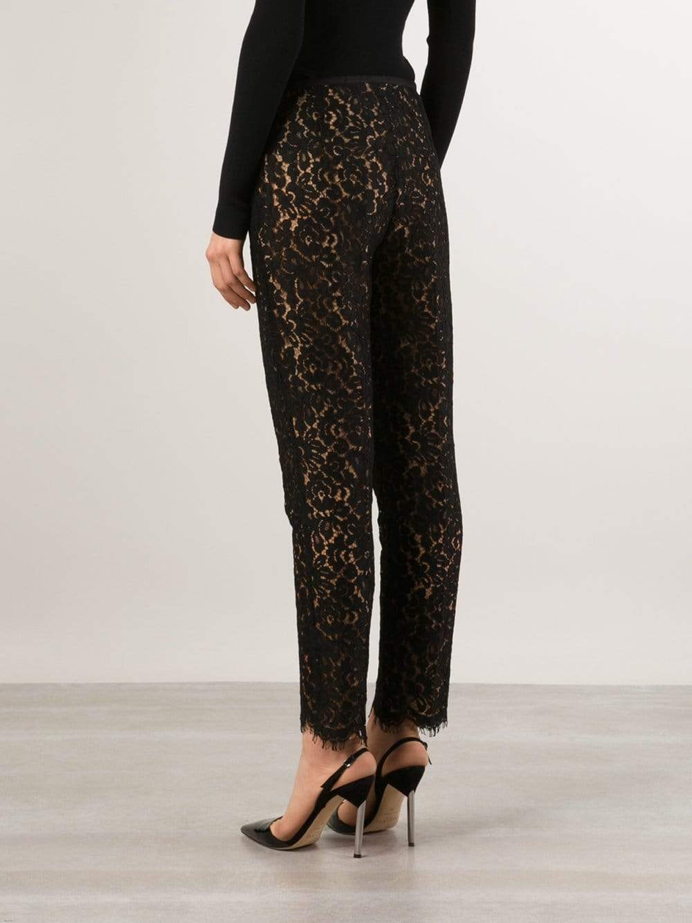 MICHAEL KORS-Floral Lace Skinny Pant-