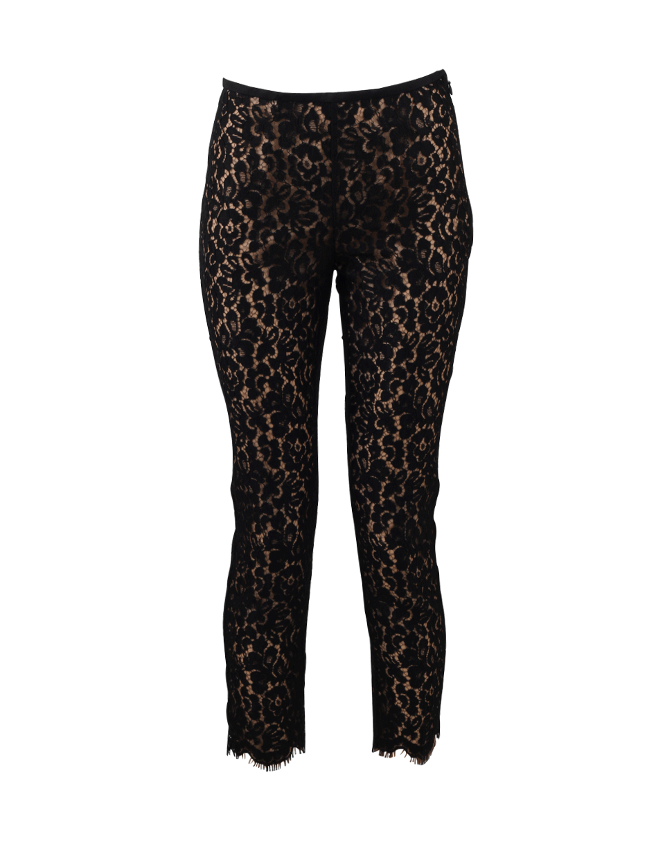 MICHAEL KORS-Floral Lace Skinny Pant-