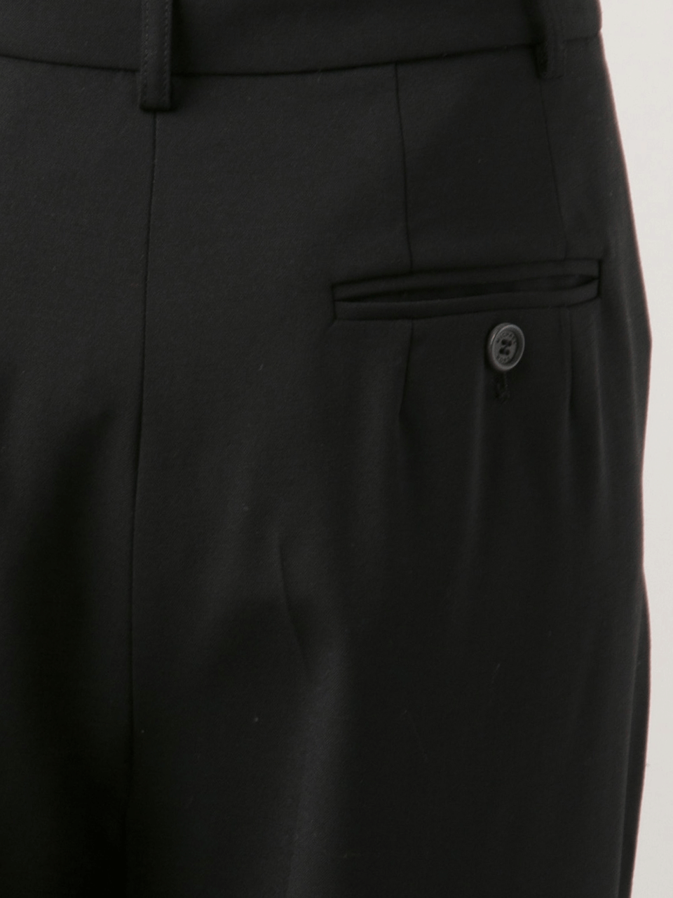 MICHAEL KORS-Slim Pleated Cuff Pant-BLACK