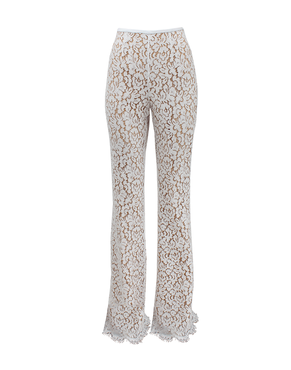 MICHAEL KORS-Side Zip Floral Lace Flared Pant-