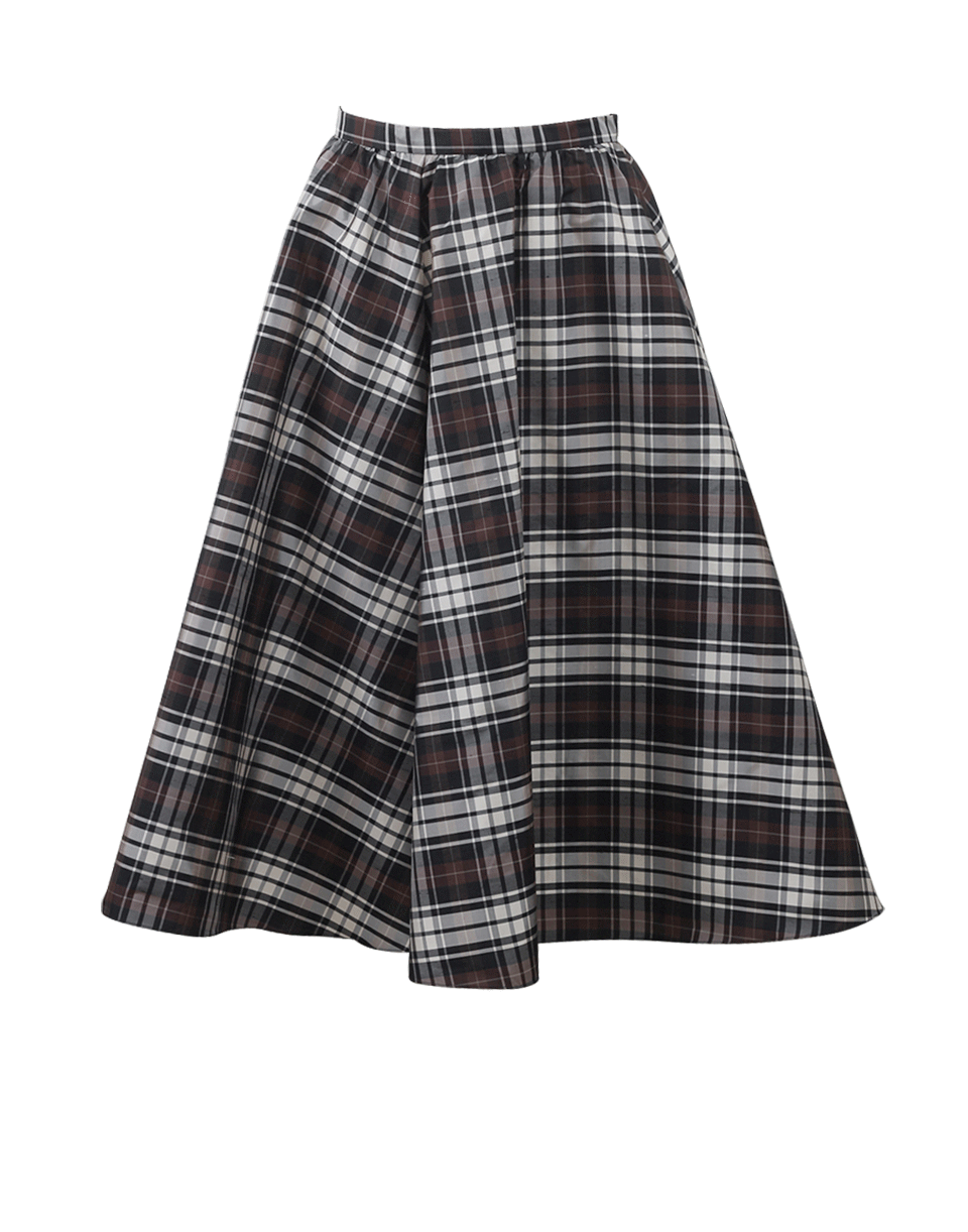 MICHAEL KORS-Madras Drindle Skirt-