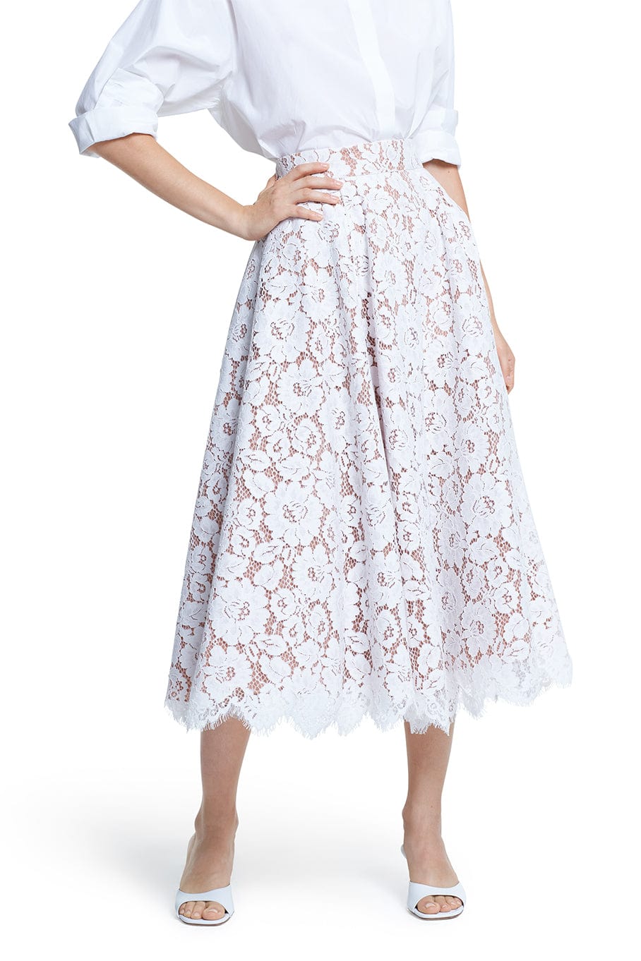 MICHAEL KORS-Circle Skirt - White-