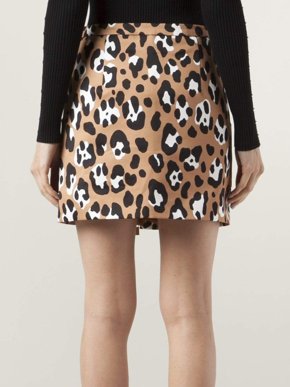 MICHAEL KORS-Zip Front Mini Print Skirt-