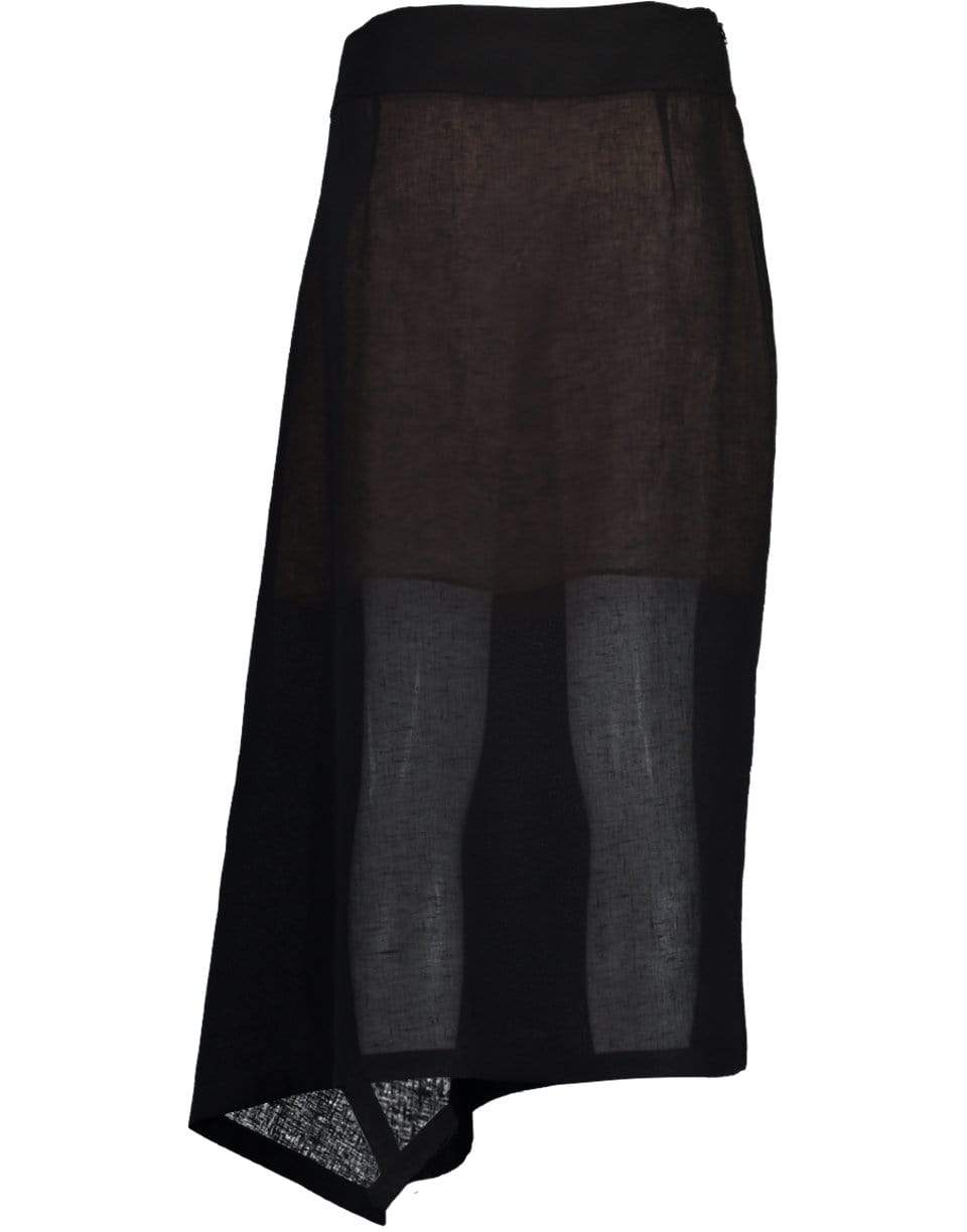 MICHAEL KORS-Linen Gauze Pareo Skirt-