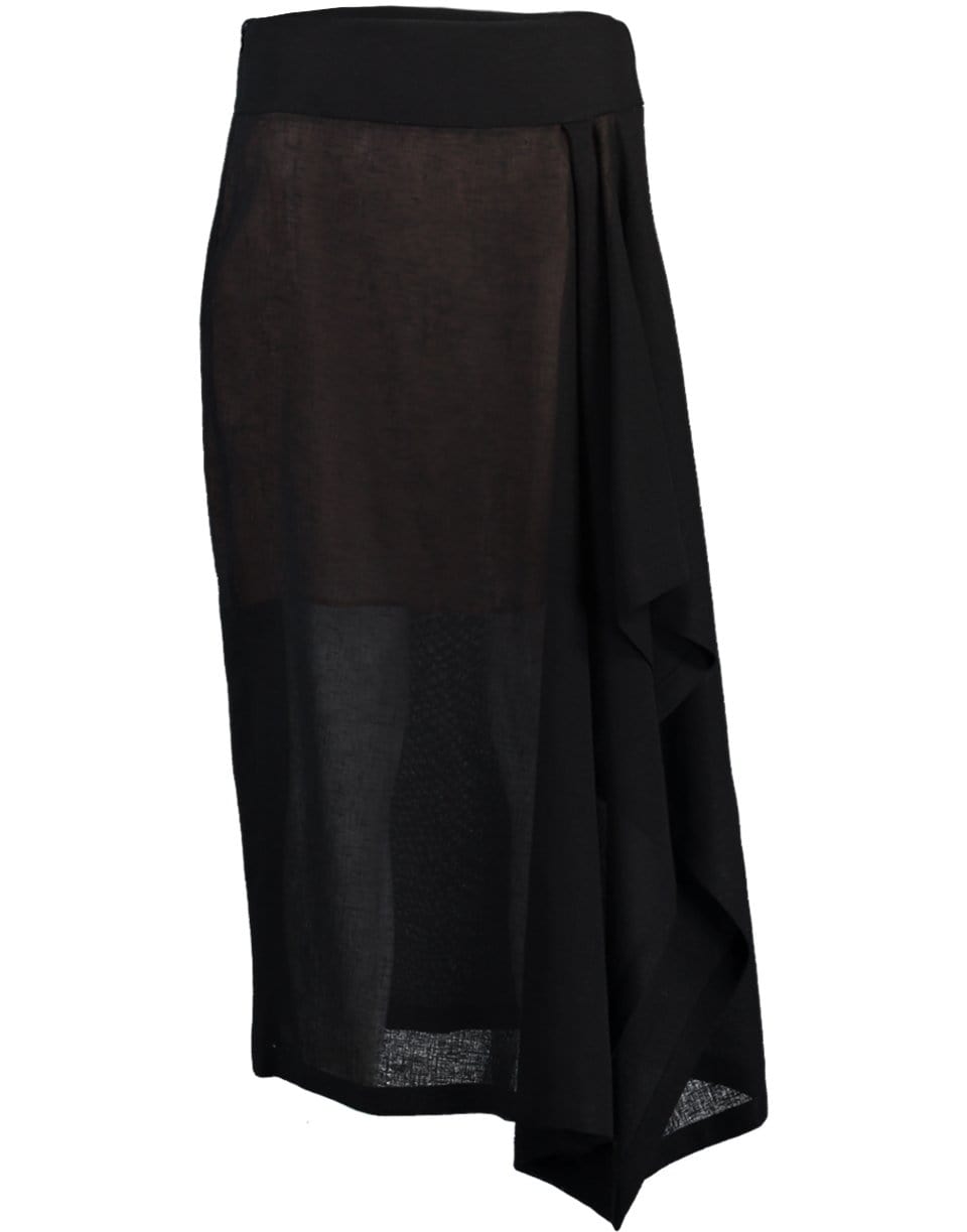 MICHAEL KORS-Linen Gauze Pareo Skirt-