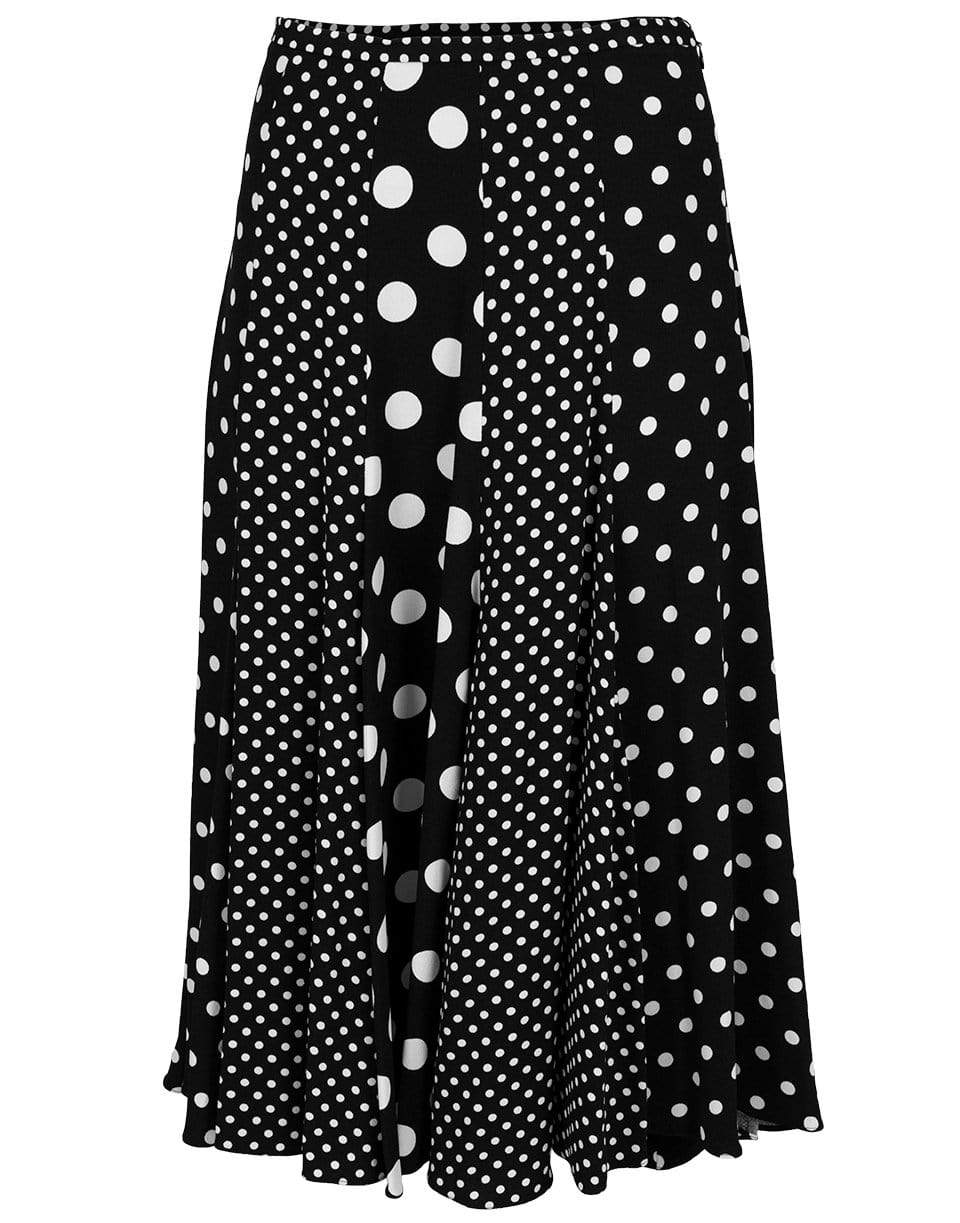MICHAEL KORS-Contrast Polka Dot Dance Skirt-