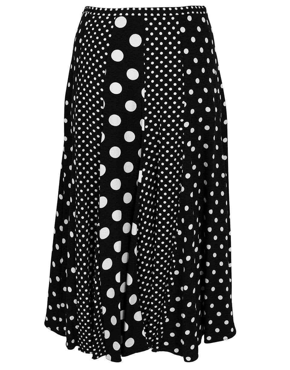 MICHAEL KORS-Contrast Polka Dot Dance Skirt-