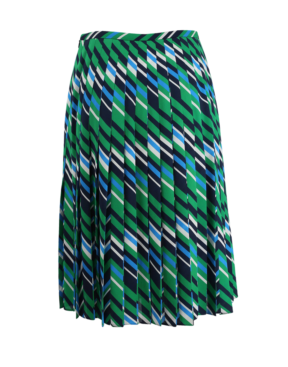 MICHAEL KORS-Pleated Chevron Skirt-
