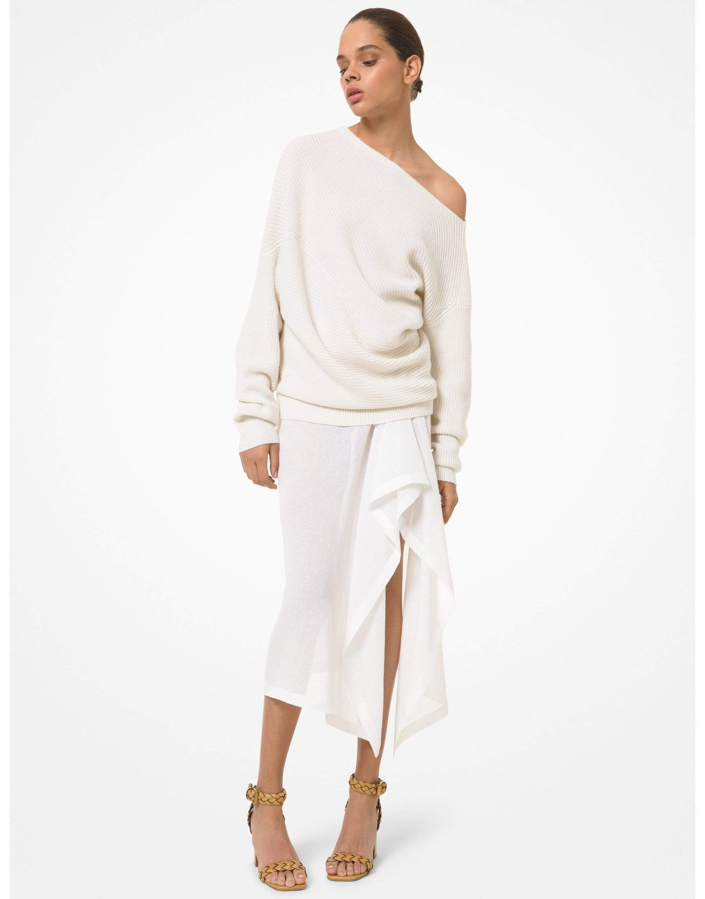 MICHAEL KORS-Linen Gauze Pareo-