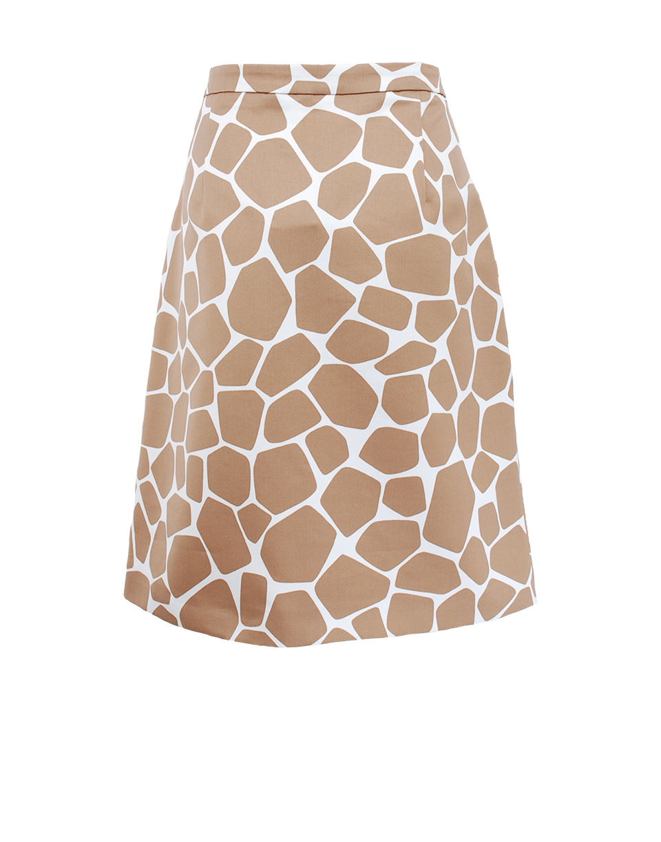 MICHAEL KORS-Zip Front Print Skirt-