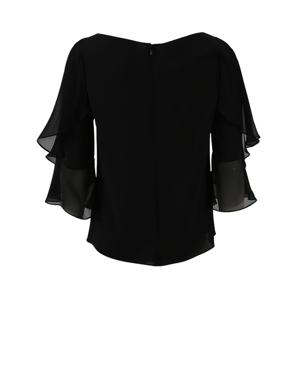 MICHAEL KORS-Flutter Sleeve Blouse-