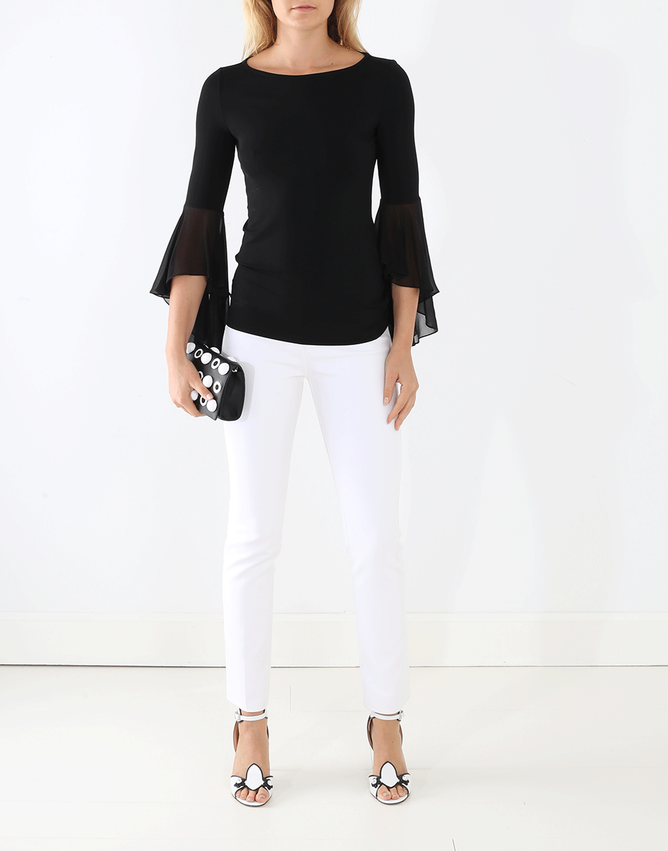 MICHAEL KORS-Flutter Sleeve Blouse-
