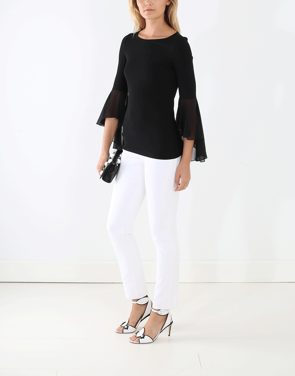 MICHAEL KORS-Flutter Sleeve Blouse-