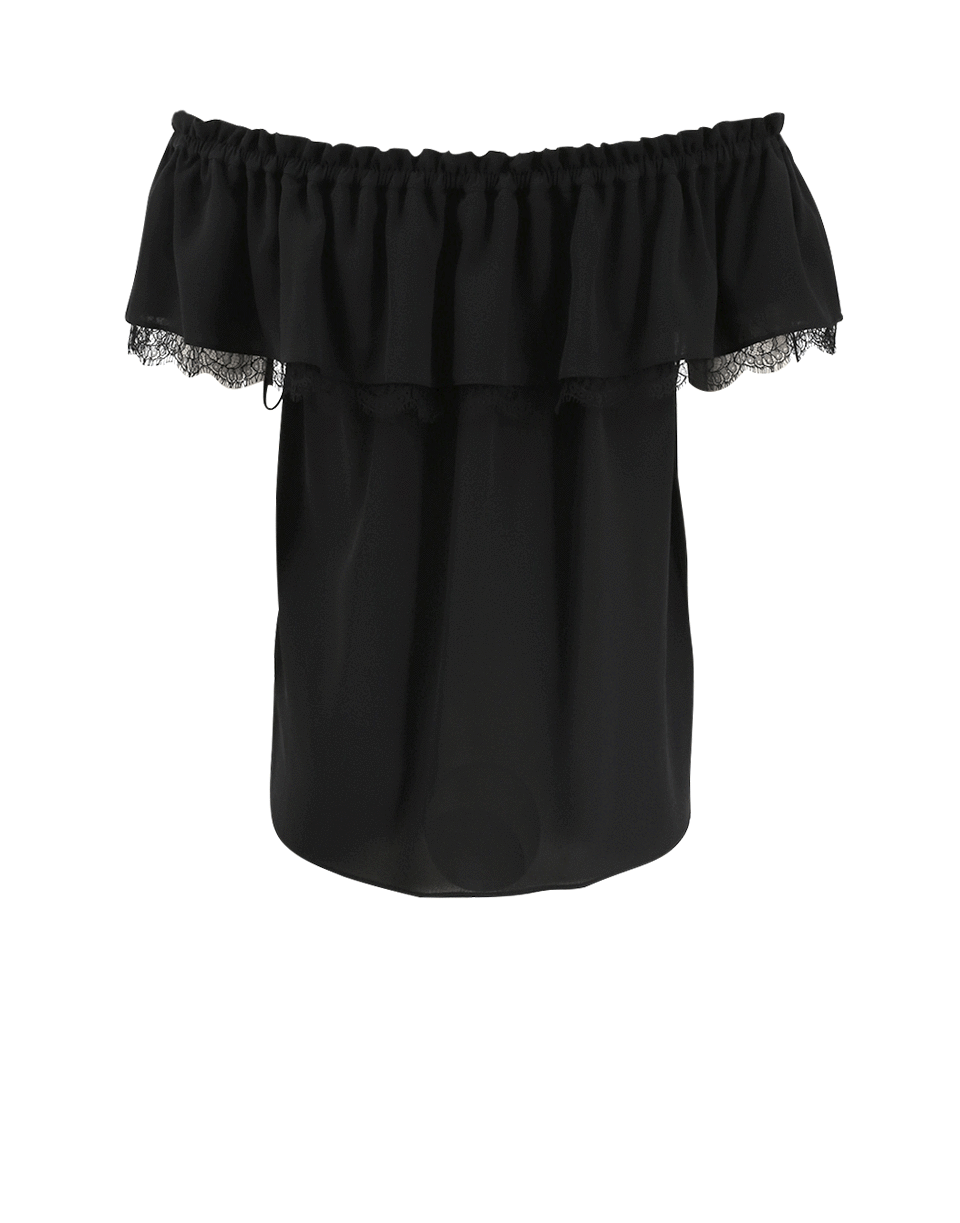 MICHAEL KORS-Off The Shoulder Lace Blouse-