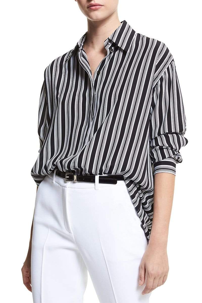 MICHAEL KORS-Dolman Sleeve Button Down Shirt-