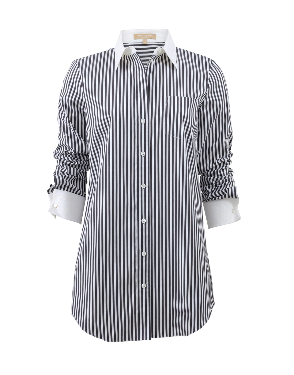 MICHAEL KORS-Striped French Cuff Shirt-