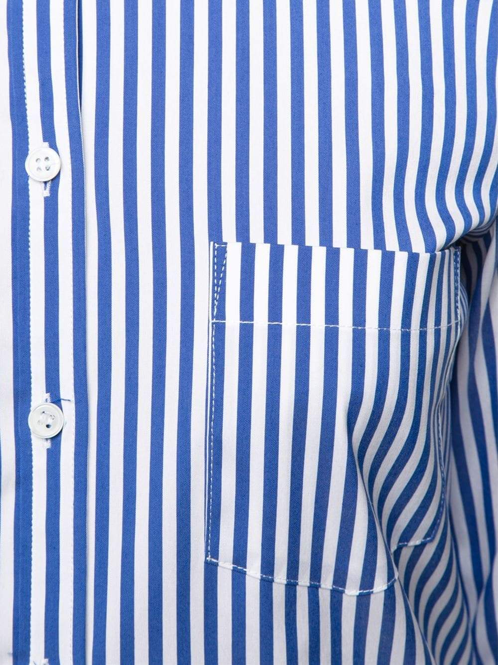 MICHAEL KORS-Double Cuff Striped Shirt-