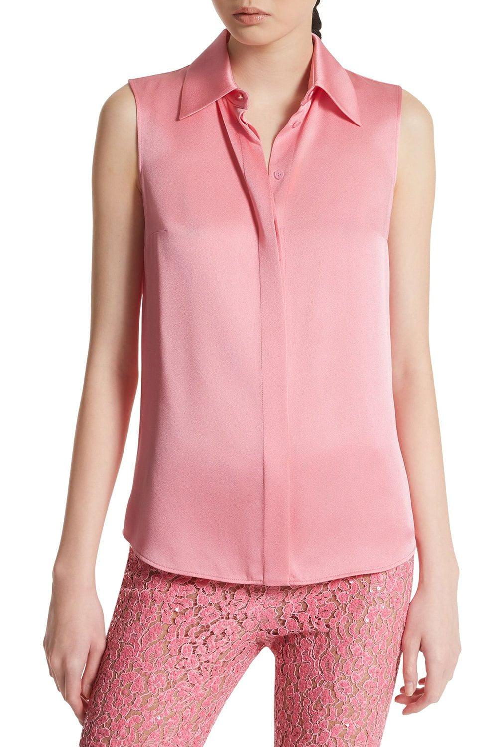 MICHAEL KORS COLLECTION-Sleeveless Hansen Shirt - Geranium-